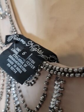 Pisarro Nights Nude Beaded Evening Top